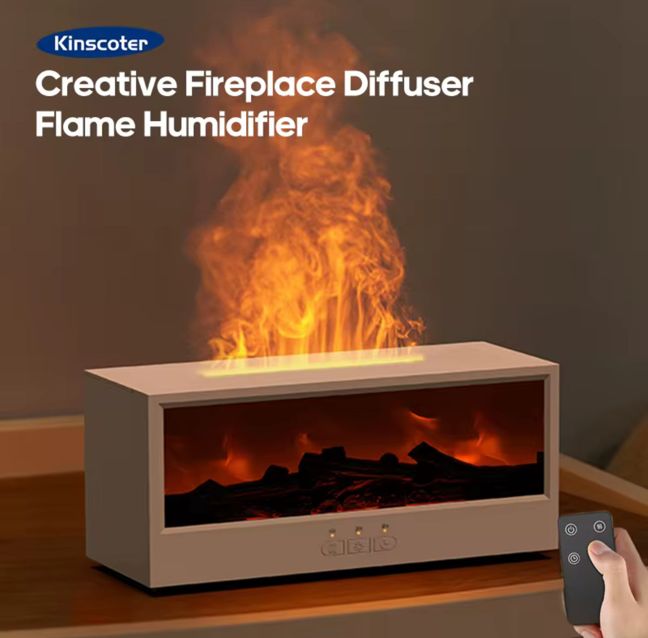 Aroma Diffusor mit LED Kamin und Fernbedienung