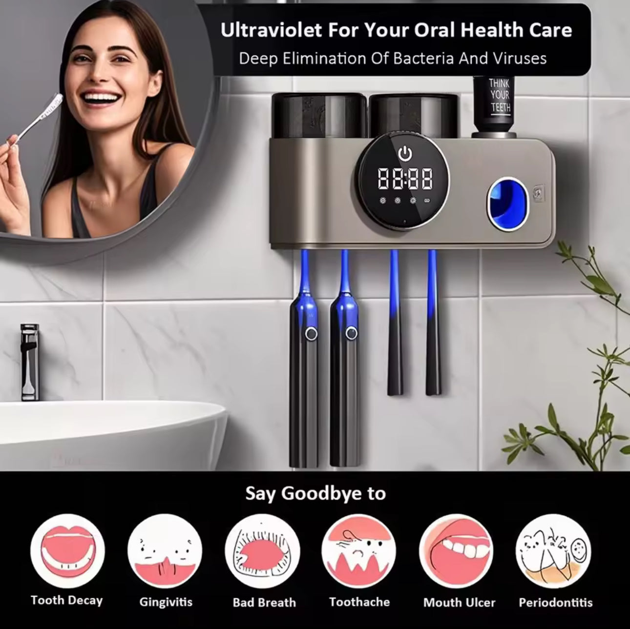 Zahnbürsten Sterilisator mit UVC-Technologie