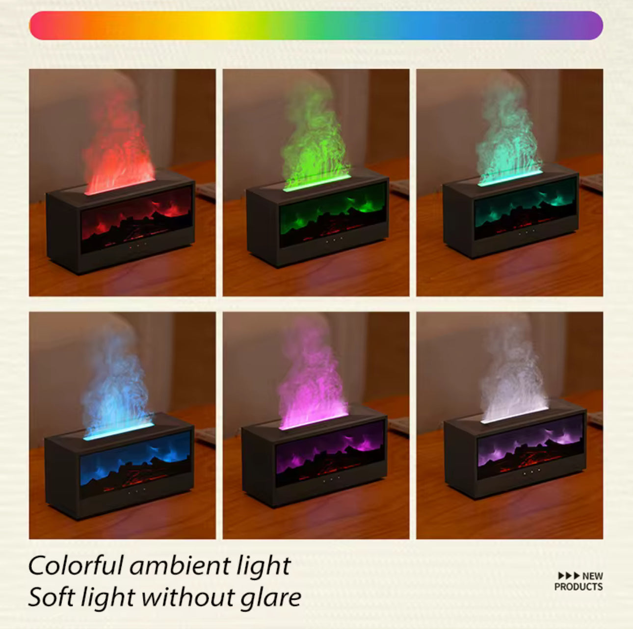 Aroma Diffusor mit LED Kamin und Fernbedienung
