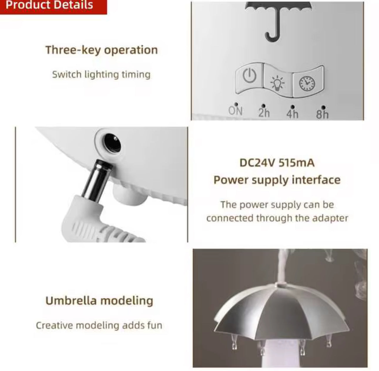 LED - Regenshirm Aromadiffusor